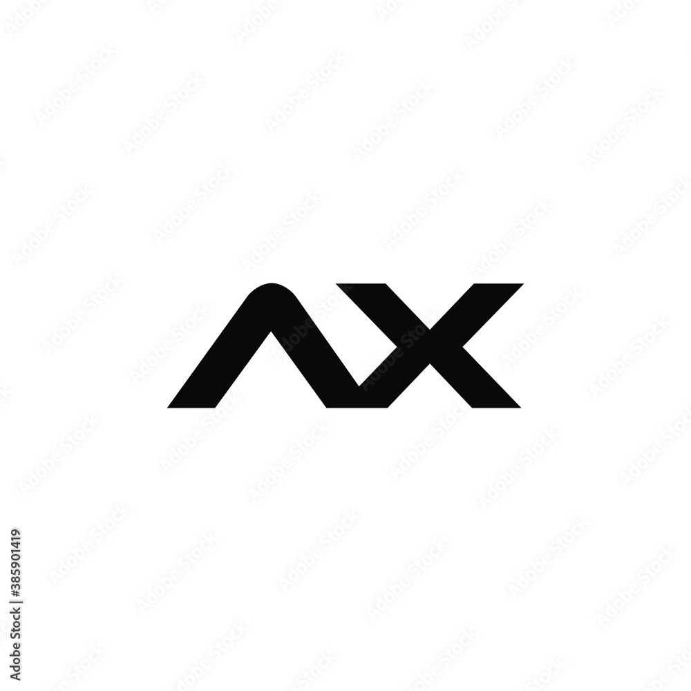 AX letter icon design on the WHITE background. Creative letter AX/A X logo design. AX initials Logo design AX letter icon design on the WHITE background. Creative letter AX/A X logo design. AX initials Logo design