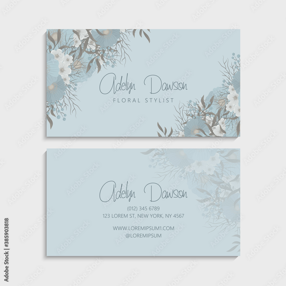 Flower business cards template Flower business cards template