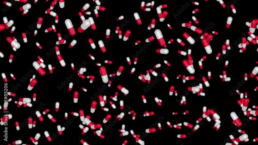 Super Slow Motion Flying Colorful Pills Loop Alpha Channel Background. 3D 4K Tablet, Drugs, Health, Science, covid 19, Medical, Healthcare, Antibiotic, Pharmacy, Coronavirus, Medicine, Pharmaceutical. Super Slow Motion Flying Colorful Pills Loop Alpha Channel Background. 3D 4K Tablet, Drugs, Health, Science, covid 19, Medical, Healthcare, Antibiotic, Pharmacy, Coronavirus, Medicine, Pharmaceutical.