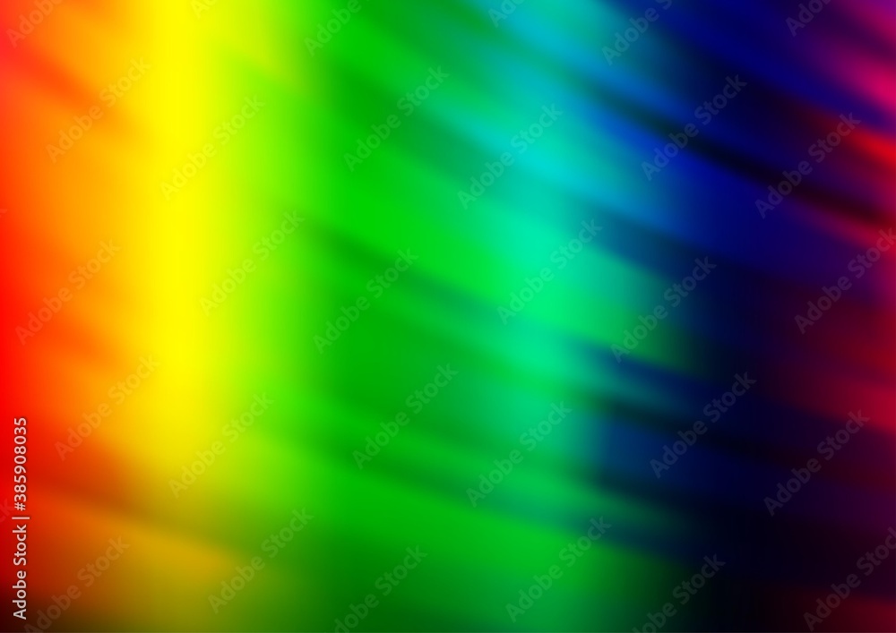 Obraz premium Light Multicolor, Rainbow vector pattern with narrow lines.