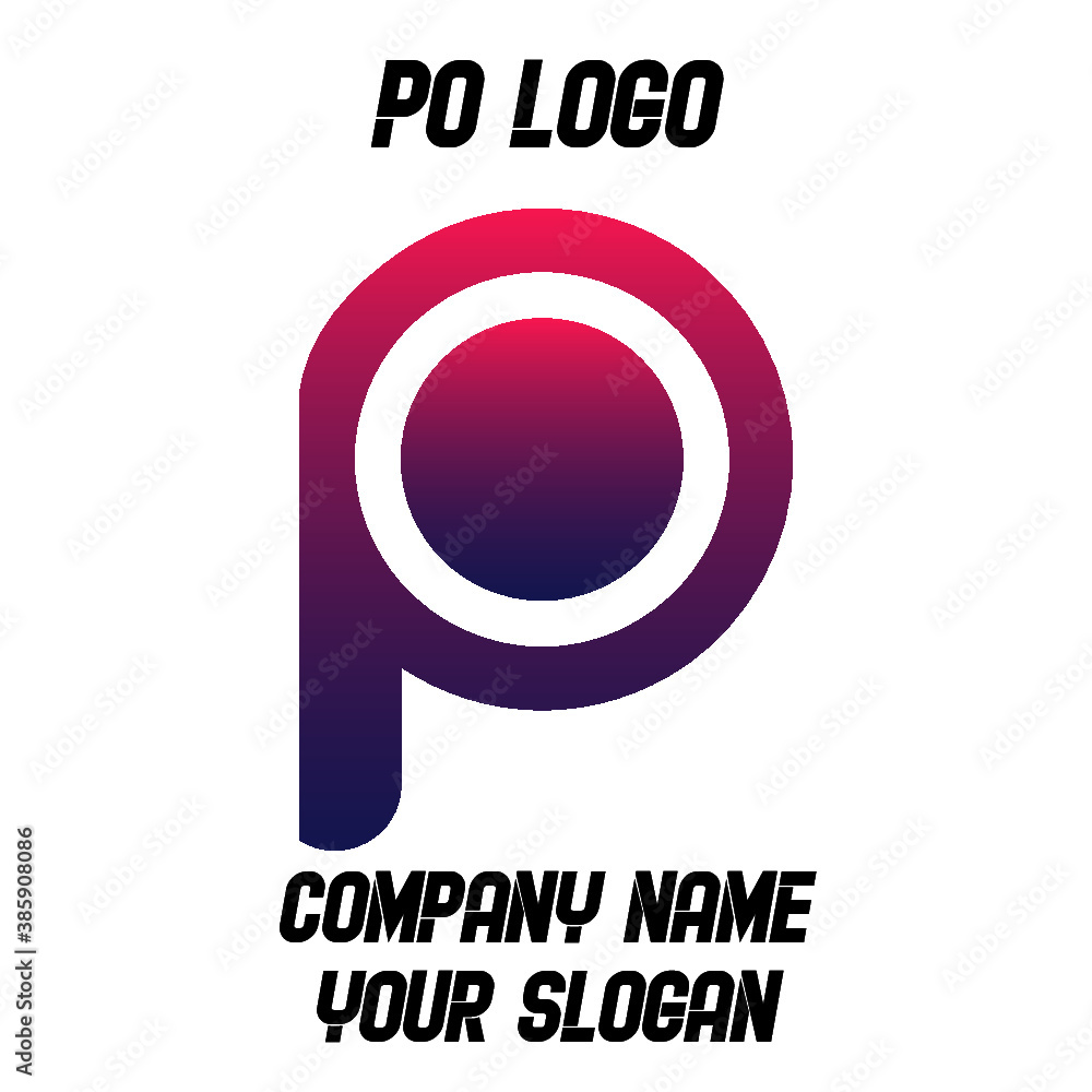 PO Initial Logo for company and individual names PO Initial Logo for company and individual names