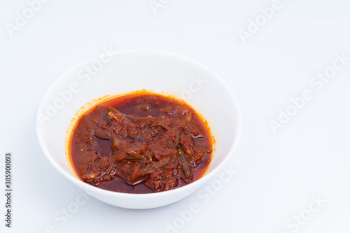 Фотография "Sambal ikan bilis" suitable for nasi lemak or nasi impit Asian Inspirations, Stir-Fried Anchovies with hot chilies