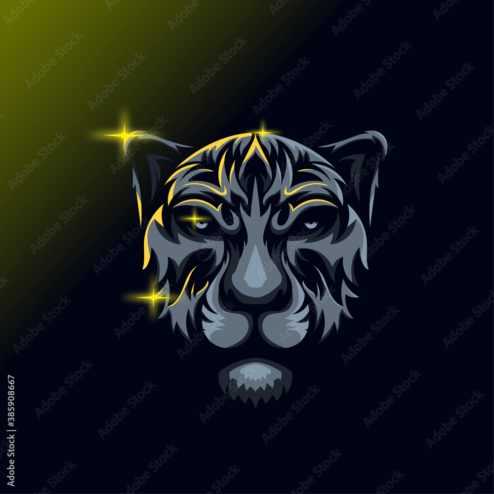 Obraz premium Cheetah logo template vector illustration