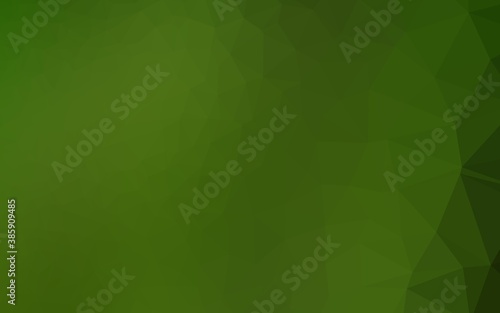 Light Green vector triangle mosaic texture.