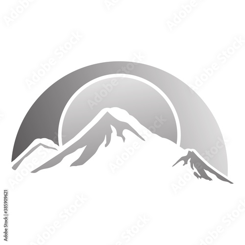 modern abstract mountain logo vector nature or outdoor landscape silhouette