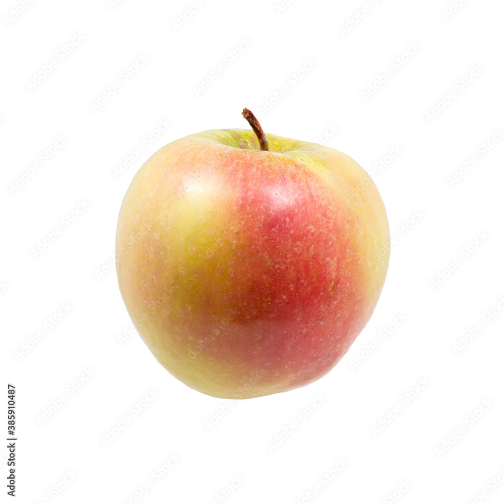 Ripe apple on white