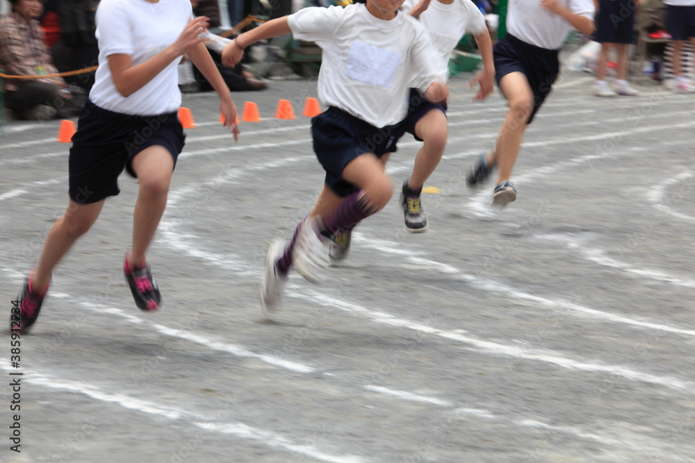 運動会徒競走の足