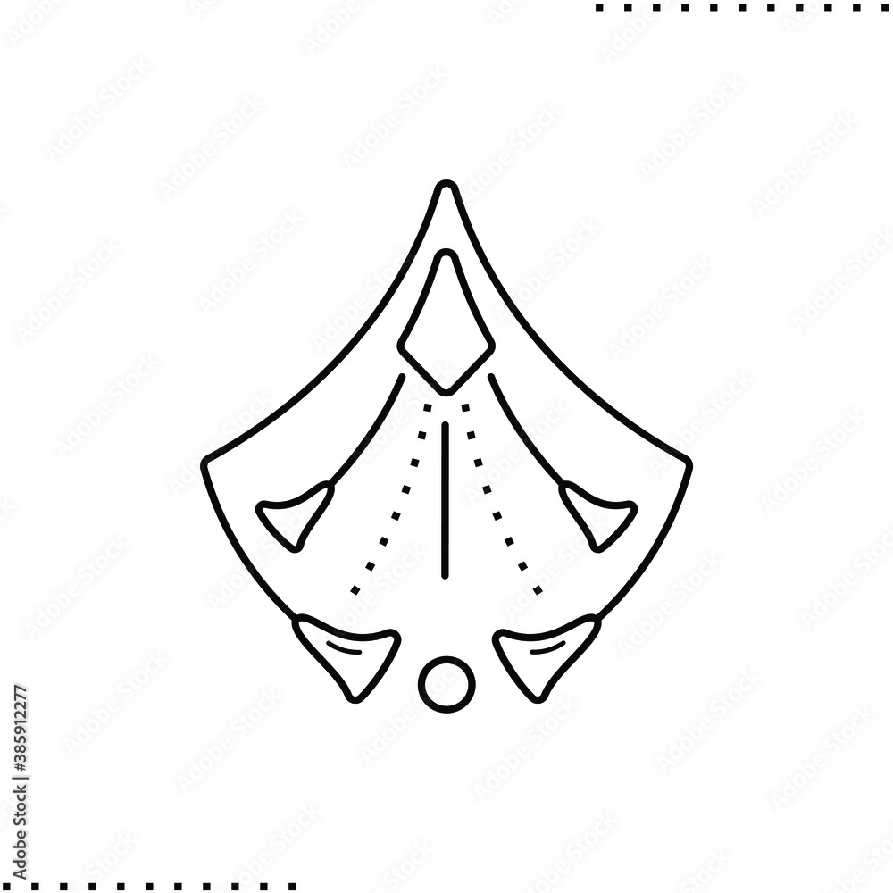 Fototapeta premium modern art deco pattern vector icon in outline