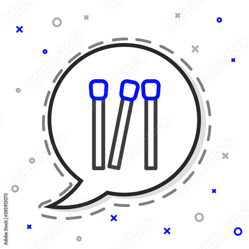 Line Matches icon isolated on white background. Colorful outline concept. Vector.