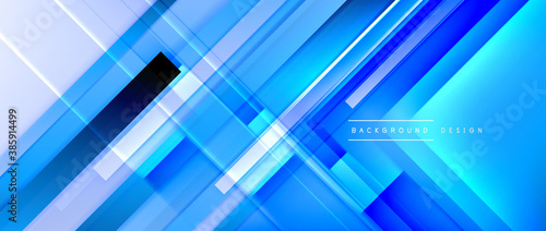 Dynamic lines on fluid color gradient. Trendy geometric abstract background for your text, logo or graphics