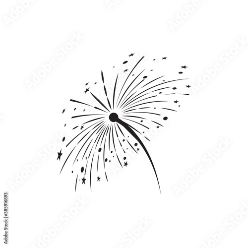 Fototapeta Naklejka Na Ścianę i Meble -  Fireworks Logo Template vector symbol