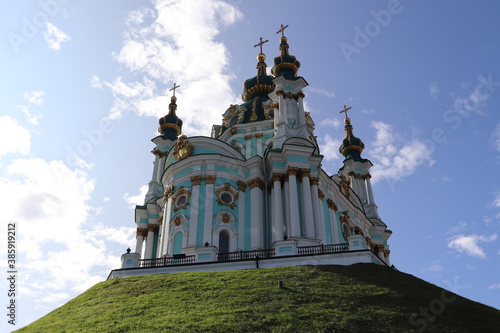 Church in Kiev on Andreevsky Descent. photo