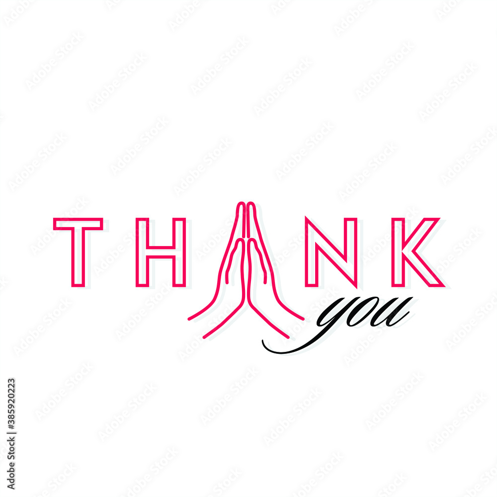 Thank You Typography - Vector Illustration Stock Vector | Adobe Stock