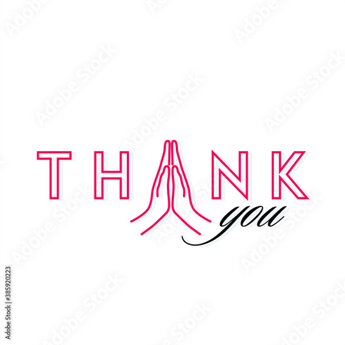 Thank You Typography - Vector Illustration