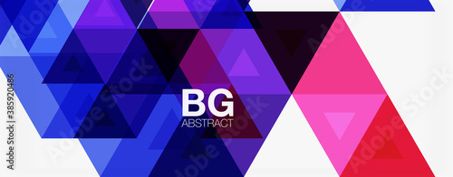 Mosaic triangle pattern abstract background for cover, banner, flyer and poster and other template