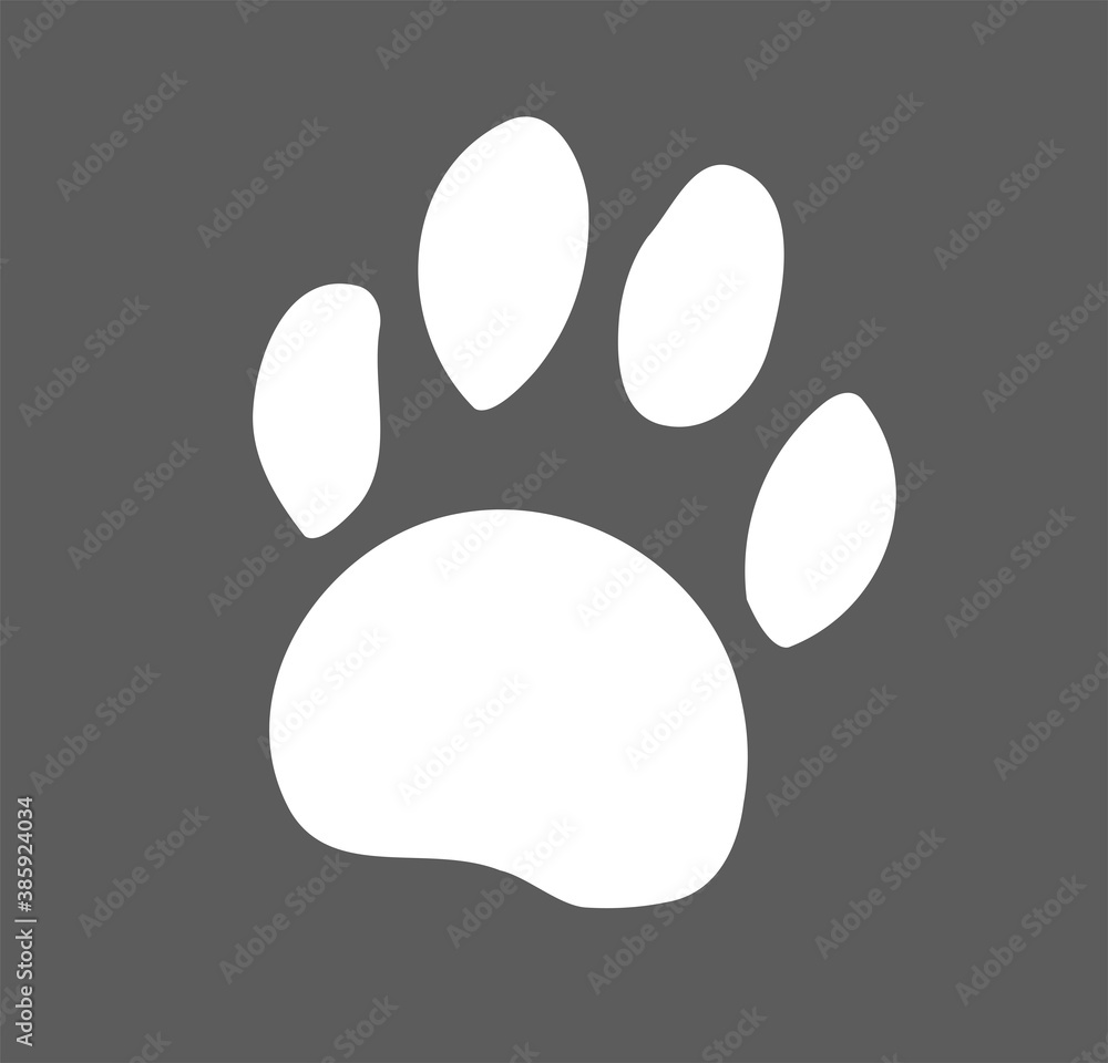 Footprint of animal vector icon isolated symbol, print foot or footmark of dog paw or cat pictogram Footprint of animal vector icon isolated symbol, print foot or footmark of dog paw or cat pictogram