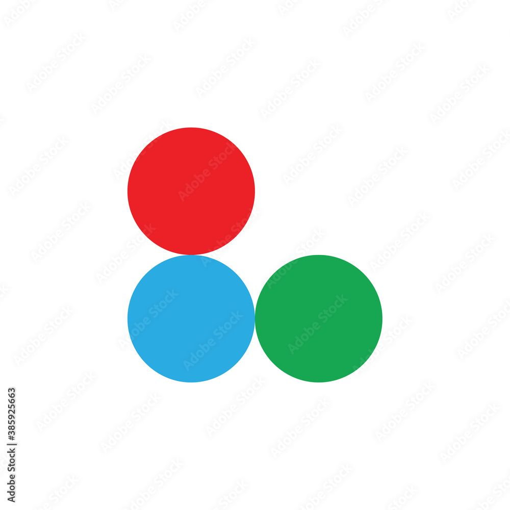 L letter with triple circle logo design vector L letter with triple circle logo design vector