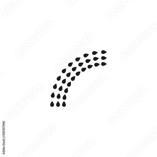 Irrigation icon. Drop of water. Jet of water. Simple vector illustration on a white background