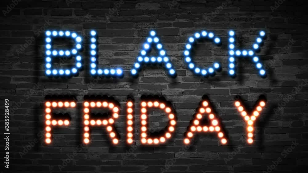 black friday flicker lightbulb sign banner black friday flicker lightbulb sign banner