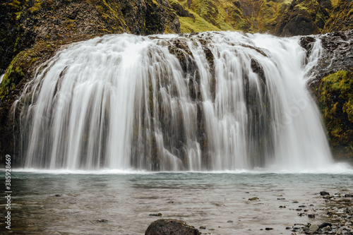 waterfall in autumn in Iceland