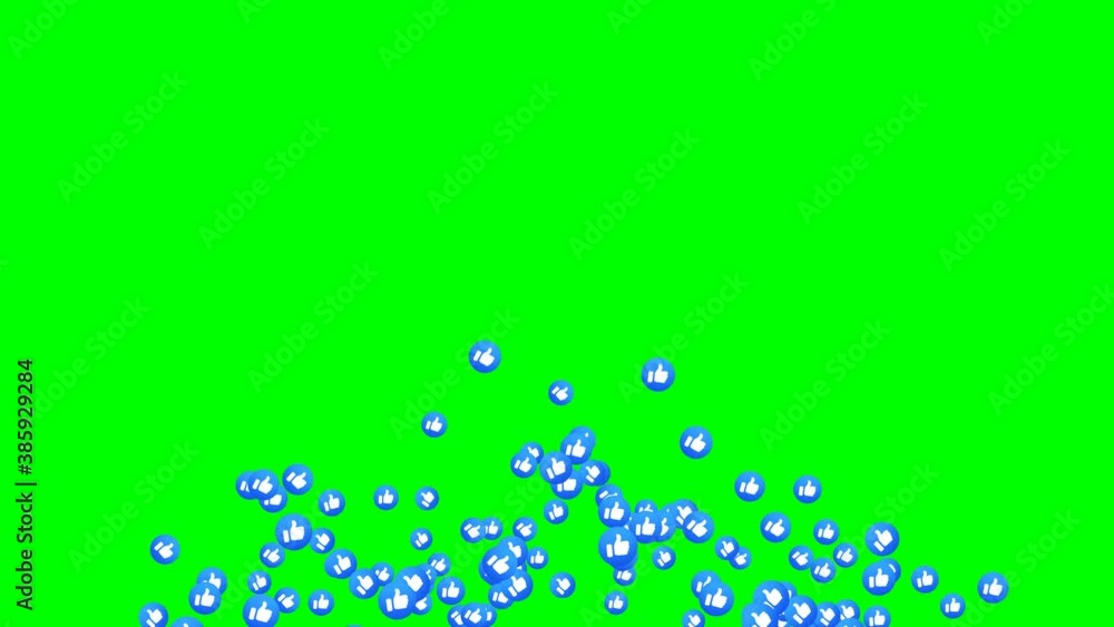 2d animation thumb icon explosion on green screen background 2d animation thumb icon explosion on green screen background