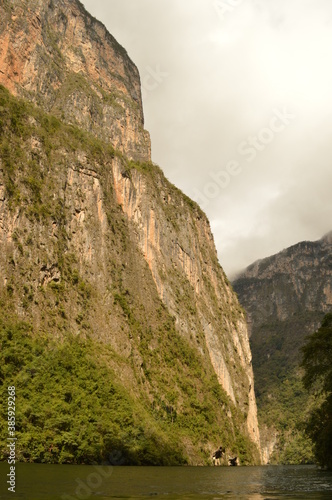 The steep and beautiful Sumidero Canyon in Chiapas  Mexico