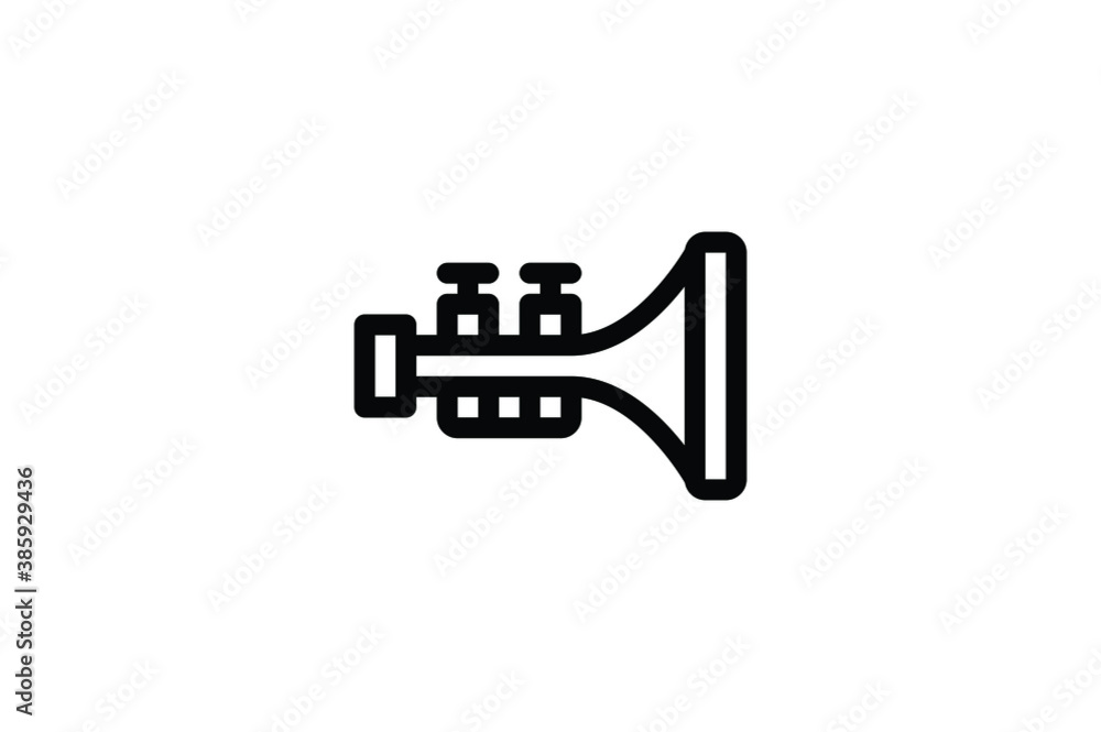 Carnival Outline Icon - Trumpet