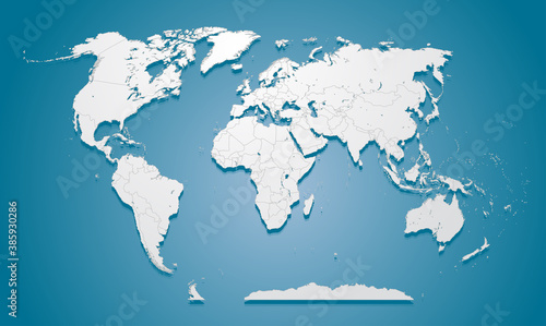 World map vector template, worldwide info graphic