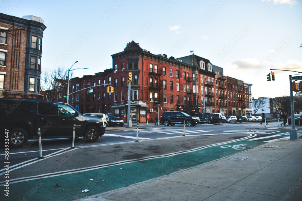 Fototapeta premium Foto de las calles de Brooklyn, Nueva York