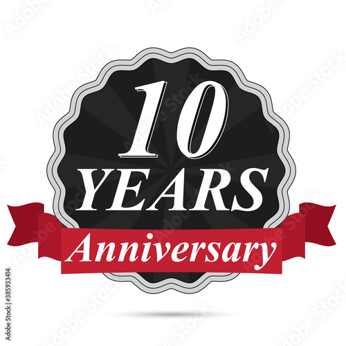10 years anniversary label