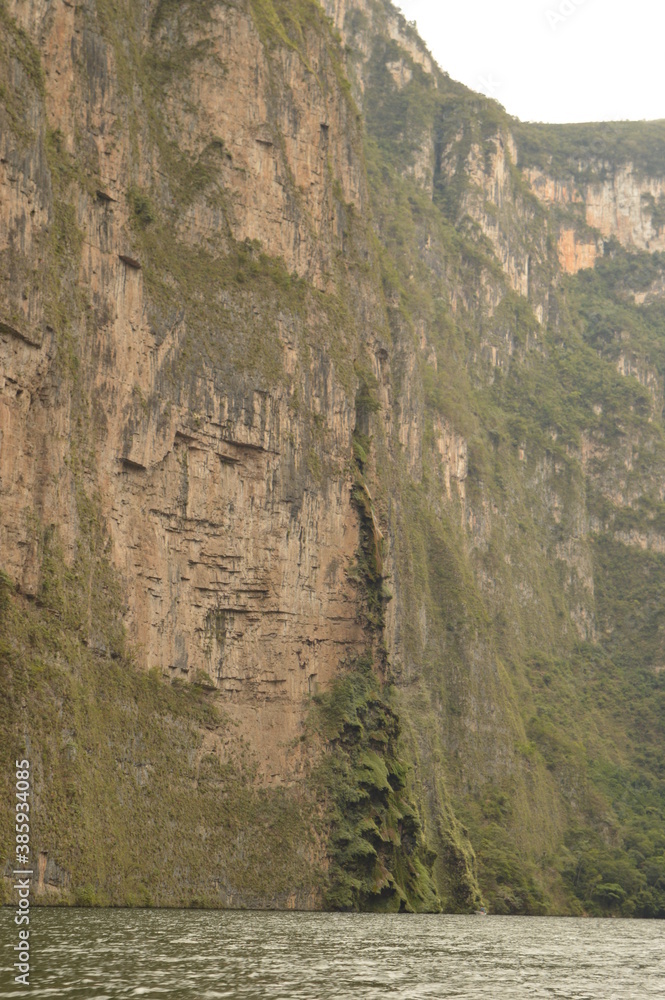 The dramatic and deep Sumidero Canyon in Chiapas, Mexico