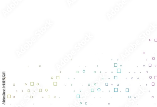 Light Multicolor, Rainbow vector template with spots, rectangles.