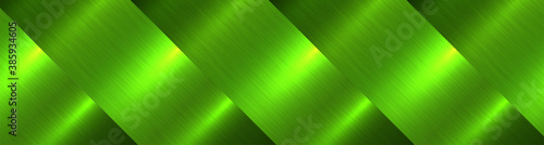 Polished metal texture background, banner made from brushed green metallic texture plate, vector illustration.