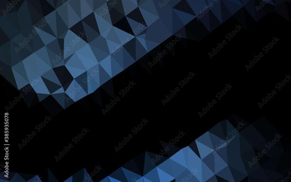 Dark BLUE vector shining triangular background. Dark BLUE vector shining triangular background.