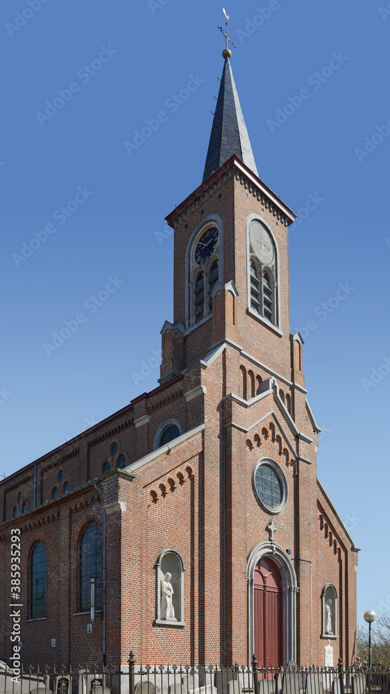 Obraz premium Old country church in Flanders Belgium