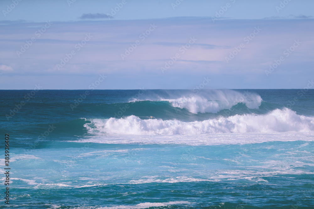 Waves on the North Shore in Winter, Oahu, Hawaii