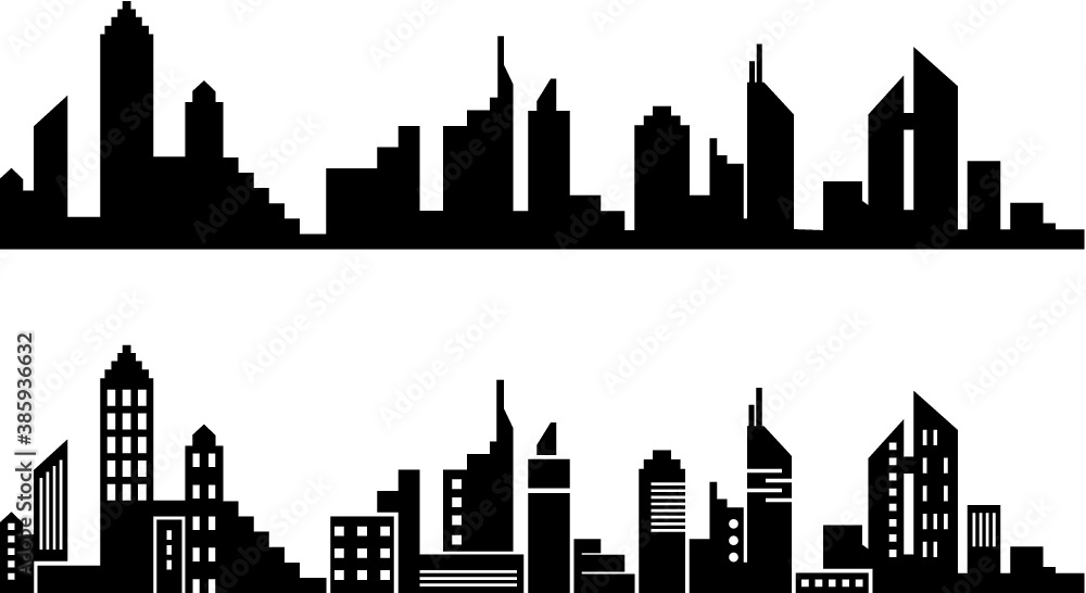 Vector illustration of the city skyline