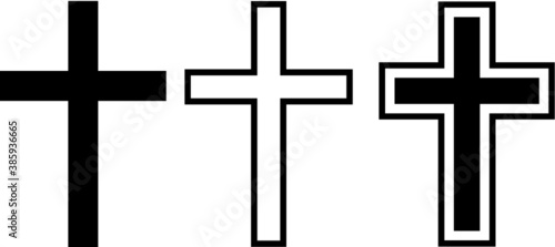 Vector illustration of the religious crosses