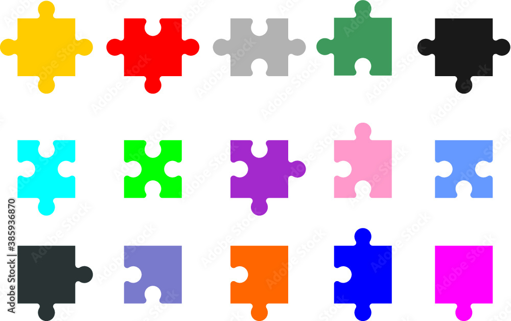 Vector illustration of the puzzles