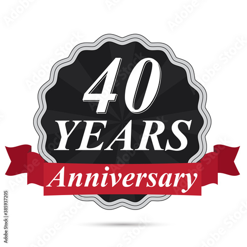 40 years anniversary label