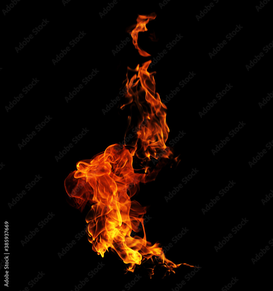 Fire flames black background Fire flames black background