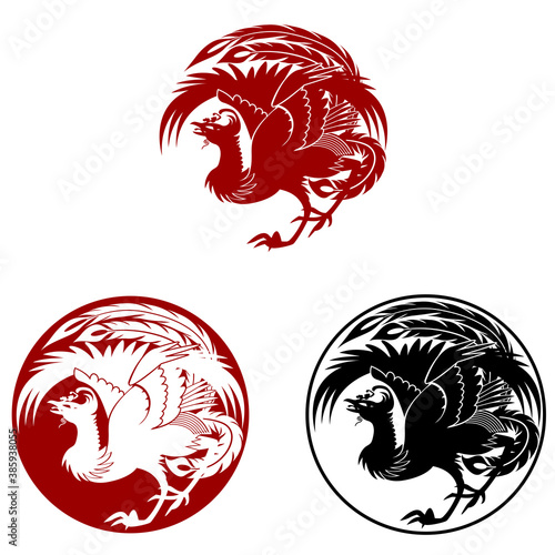 鳳凰のシンボルマーク3種