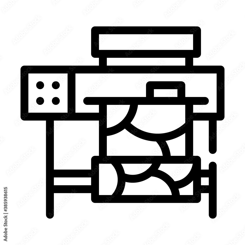 printer for printing on fabric line icon vector illustration printer for printing on fabric line icon vector illustration
