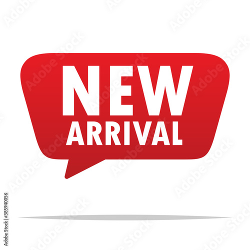 New arrival speech bubble vector isolated illustration