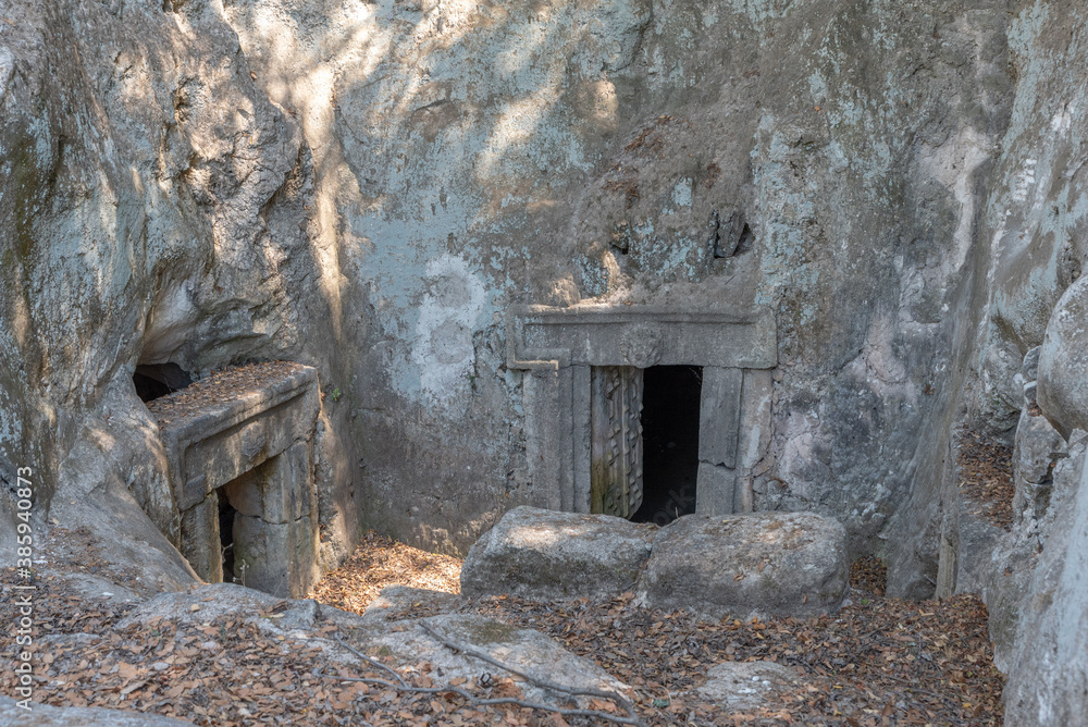 Cave of the Cloth Merchant at Bet She'arim National Park in Kiryat Tivon, Israel Cave of the Cloth Merchant at Bet She'arim National Park in Kiryat Tivon, Israel