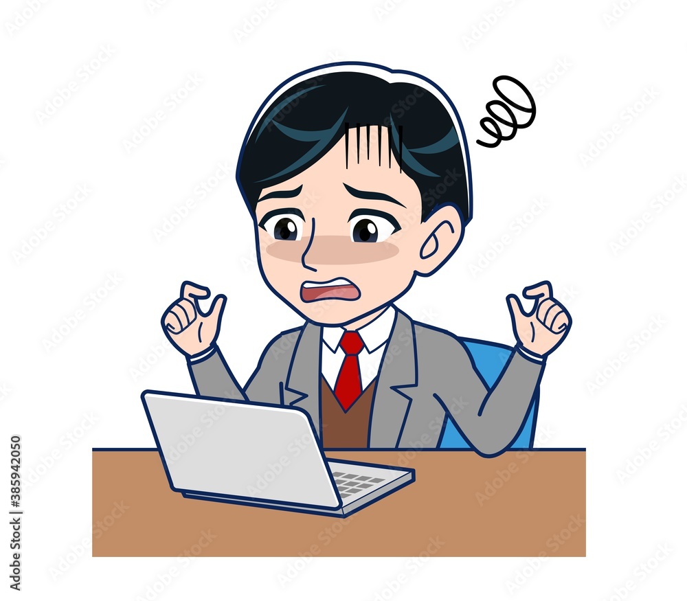 Male teacher in a gray jacketA