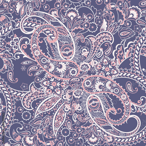 Paisley seamless pattern. Vector ethnic ornament