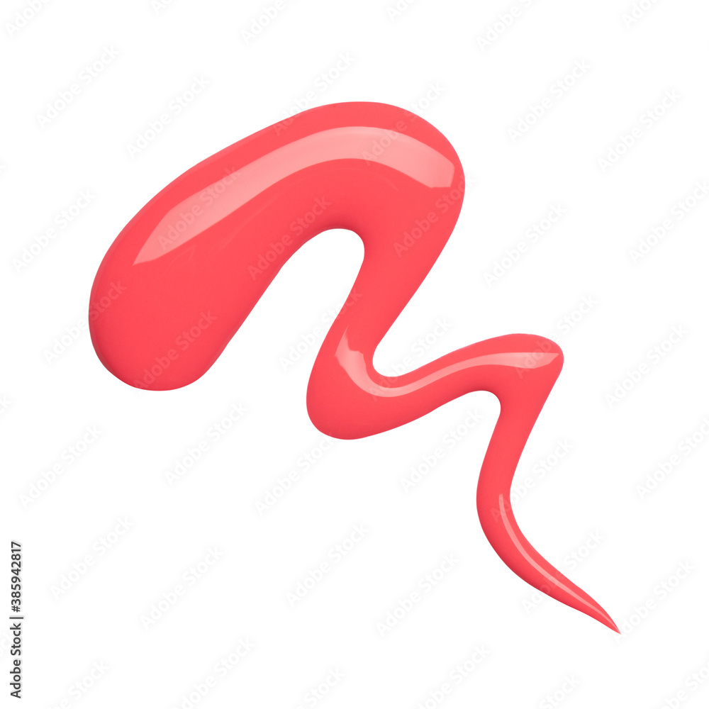 Blot of pink nail polish isolated on white Blot of pink nail polish isolated on white