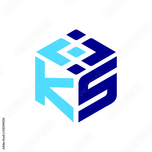 KS Letter Modern Web Design & Development Company Logo and Icon Design Vector Editable Coding and Programing 