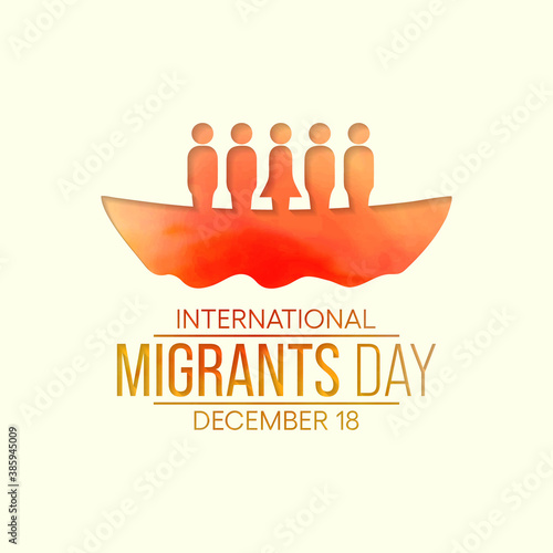 Vector illustration on the theme of International Migrants day observed each year on December 18th across the globe.